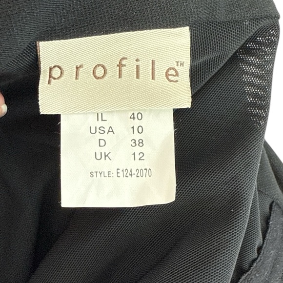 Profile by Gottex Black High-Neck Blouson Swimsuit Size 10 (Style E124-2070) - Picture 5 of 6